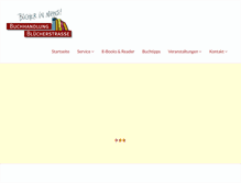 Tablet Screenshot of buchhandlung-bluecherstrasse.de